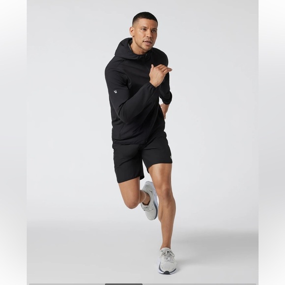 Vuori Men's Charcoal Athletic Shorts with Drawstring - Picture 2 of 12